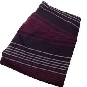 Athleta Women's M Purple Striped Fitted Compression Lightweight Leggings